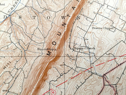 Antique Gerrardstown, West Virginia 1943 US Geological Survey Topographic Map – Berkeley County, Hedgesville, Inwood, Clearbrook, Cedar Hill