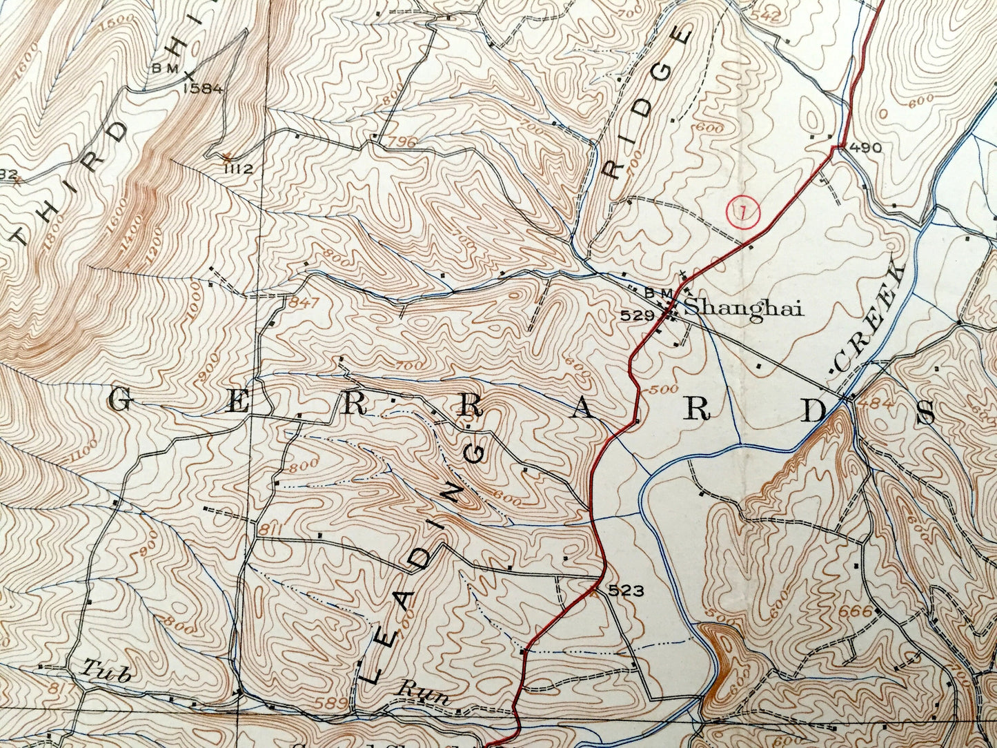 Antique Gerrardstown, West Virginia 1943 US Geological Survey Topographic Map – Berkeley County, Hedgesville, Inwood, Clearbrook, Cedar Hill