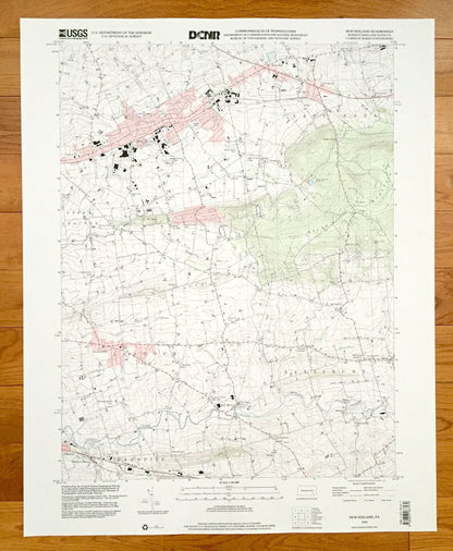 Antique New Holland, Pennsylvania 1999 US Geological Survey Topographic Map – Lancaster County, Salisbury, Leacock, East Earl, Paradise