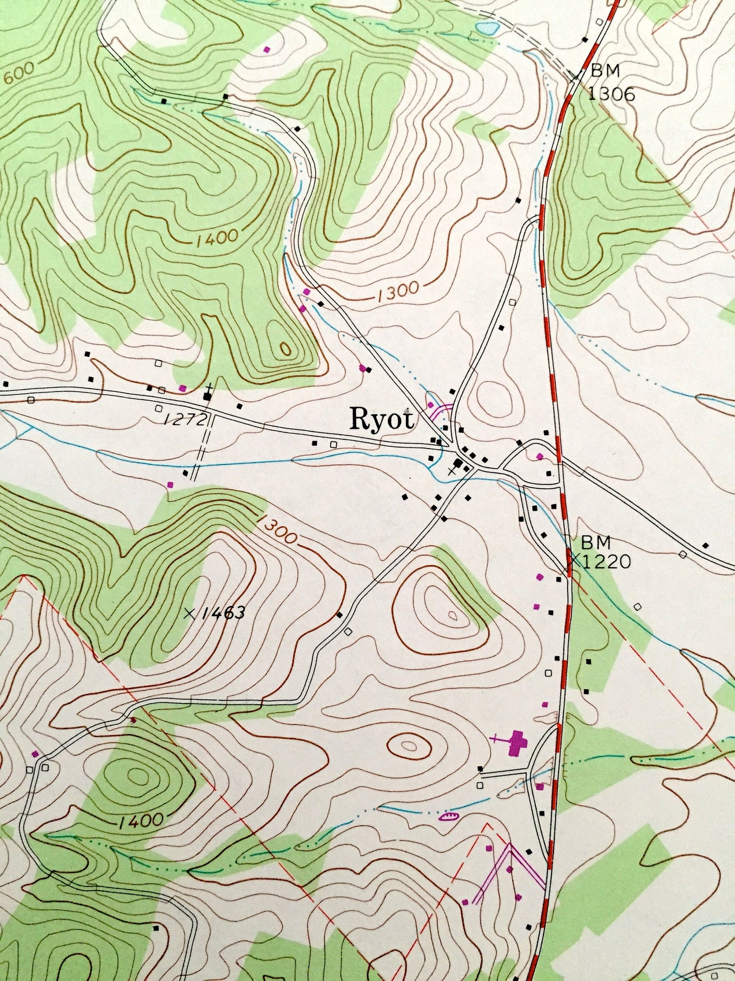 Antique Ogletown, Pennsylvania 1971 US Geological Survey Topographic Map – Somerset County, Bedford County, Cambria County, West St. Clair