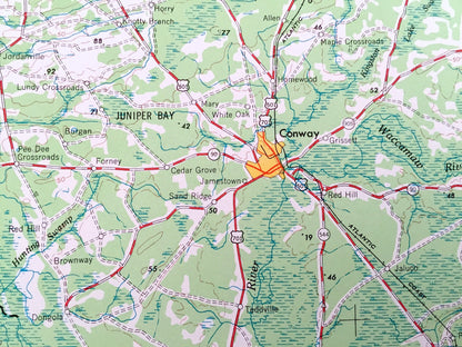 Antique Georgetown, South Carolina 1949 US Geological Survey Topographic Map – North Carolina, Andrew, Myrtle Beach, Conway, Kingstree