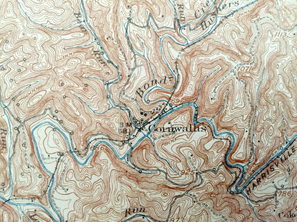 Antique Harrisville, West Virginia 1926 US Geological Survey Topographic Map – Ritchie County, Oxbow, Star Settlement, Rutherford, Washburn