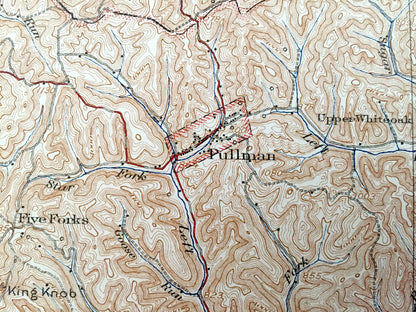 Antique Holbrook, West Virginia 1926 US Geological Survey Topographic Map – Ritchie County, Summers, Oxford, New Milton, Auburn, Burnt House