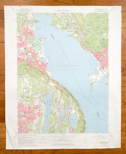 Antique Haverstraw, New York 1967 US Geological Survey Topographic Map – Clarkstown, Cortlandt, Stony Point, Croton, Hudson River Valley