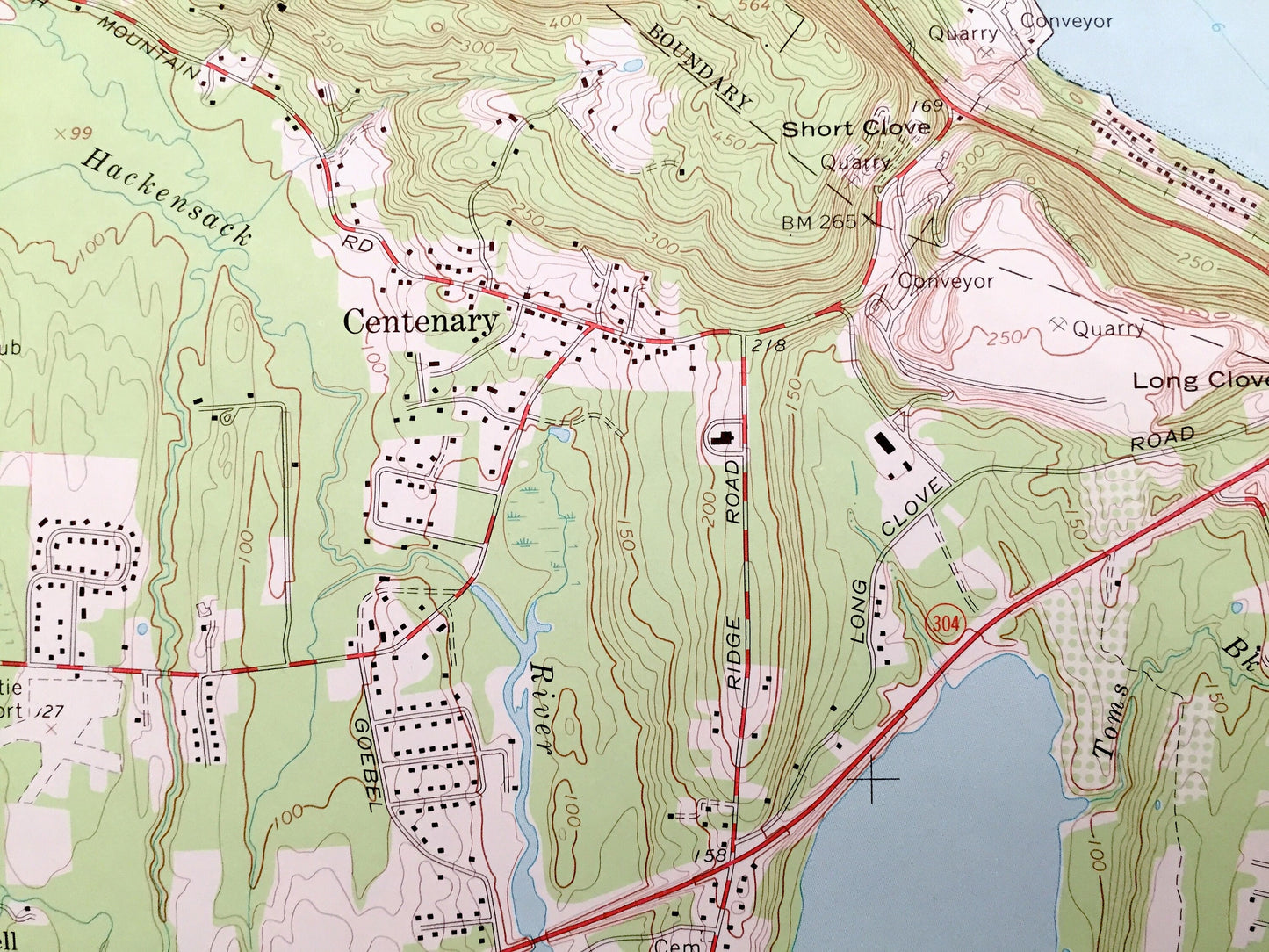 Antique Haverstraw, New York 1967 US Geological Survey Topographic Map – Clarkstown, Cortlandt, Stony Point, Croton, Hudson River Valley