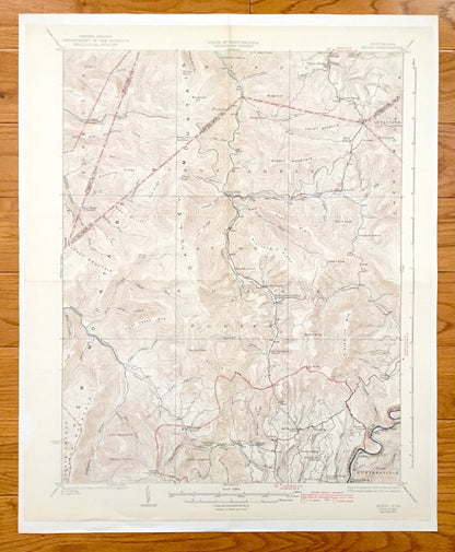 Antique Mingo, West Virginia 1925 US Geological Survey Topographic Map – Randolph County, Fork Lick, Warwick, Thorny Creek, Harter, Linwood