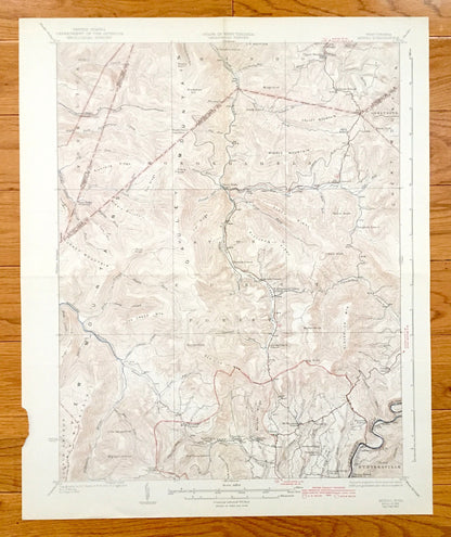 Antique Mingo, West Virginia 1925 US Geological Survey Topographic Map – Randolph County, Fork Lick, Warwick, Thorny Creek, Harter, Linwood