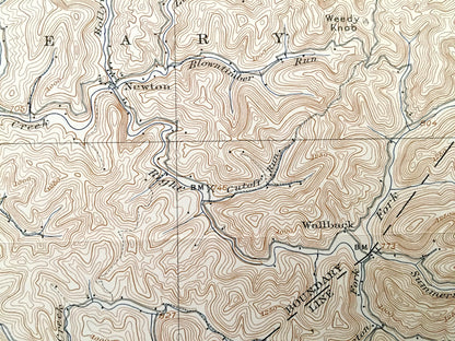 Antique Ivydale, West Virginia 1907 US Geological Survey Topographic Map – Clay County, Barton, Henry, Valley Fork, Bloomington, Otter, WV