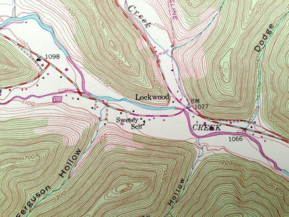 Antique Rich Valley, Pennsylvania 1948 US Geological Survey Topographic Map – McKean, Cameron County, Shippen, Norwich, Weber City, Lockwood