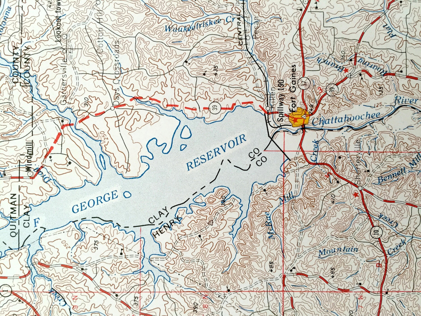 Antique Dothan, Alabama 1953 US Geological Survey Topographic Map – Georgia, Florida, Fort Rucker, Enterprise, Ozark, Headland, Ashford