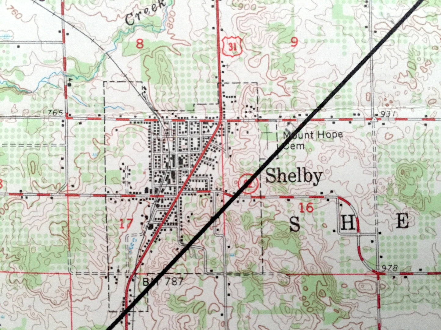 Antique Hart, Michigan 1959 US Geological Survey Topographic Map – Oceana County, Golden, Benona, Shelby, Manistee Marquette State Forest MI