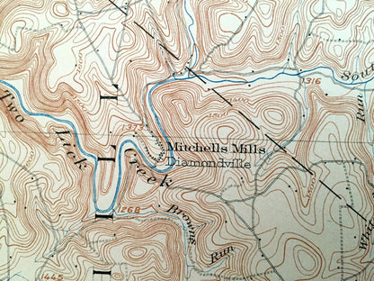 Antique Barnesboro, Pennsylvania 1904 US Geological Survey Topographic Map – Cambria County, Montgomery, Grant, Susquehanna, Carroll, Green