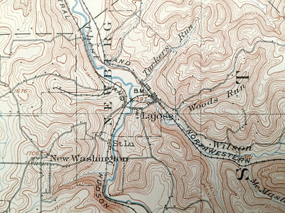Antique Curwensville, Pennsylvania 1903 US Geological Survey Topographic Map – Clearfield County, Penn, Greenwood, Knox, Burnside, Ferguson