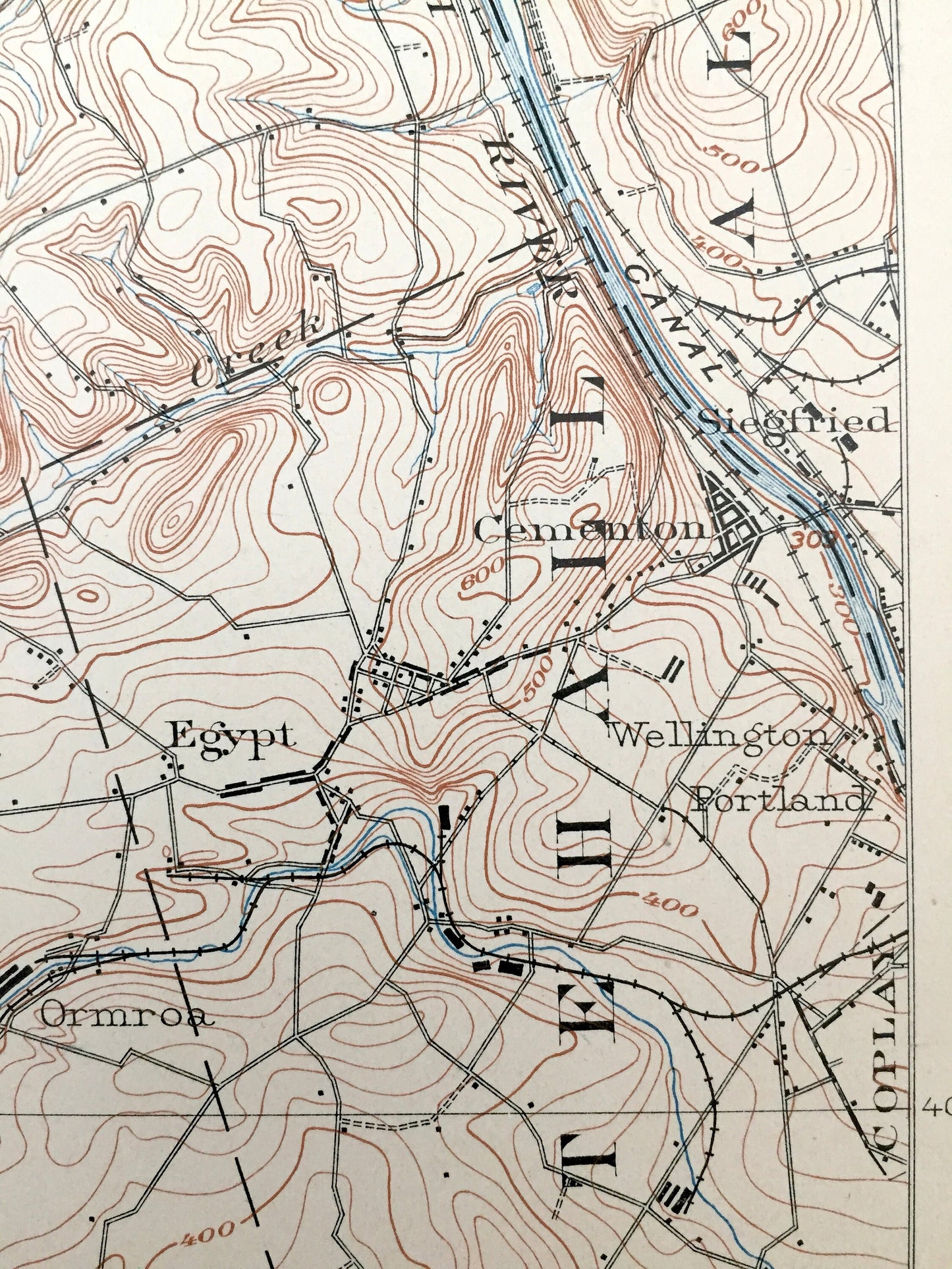 Antique Slatington, Pennsylvania 1902 US Geological Survey Topographic Map – Lehigh County, Heidelberg, Whitehall, Salisbury, Lowhill, Allen