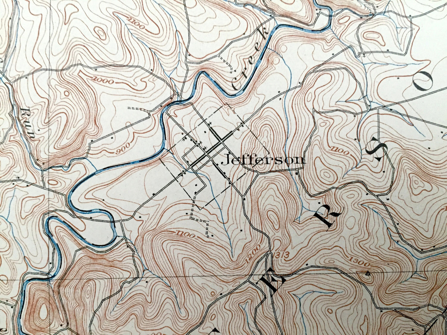 Antique Waynesburg, Pennsylvania 1904 US Geological Survey Topographic Map – Greene County, Morris, Luzerne, Dunkard, Clarksville, Jefferson
