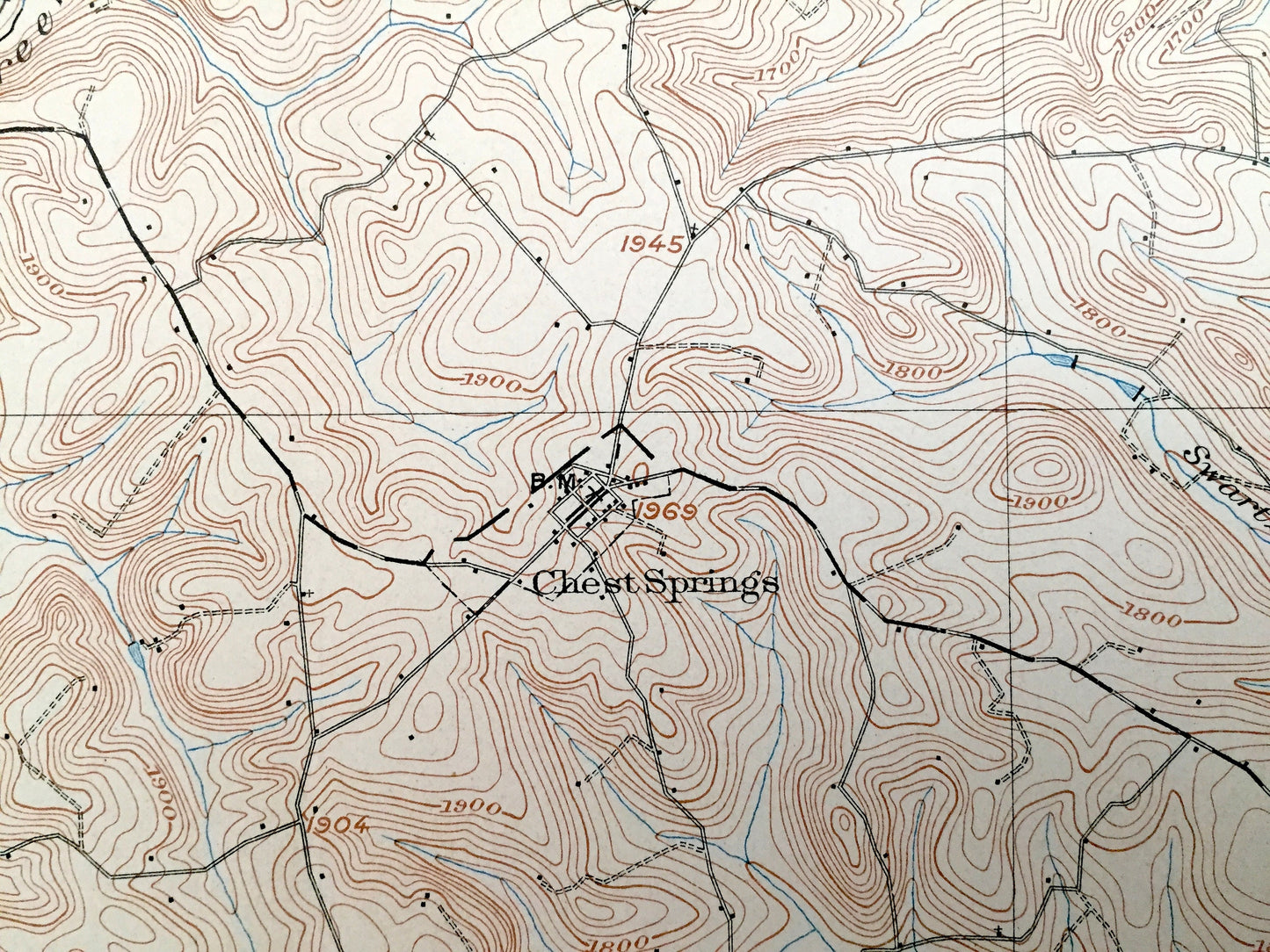 Antique Patton, Pennsylvania 1904 US Geological Survey Topographic Map – Cambria County, Burnside, Westover, Beccaria, Susquehanna, Hastings