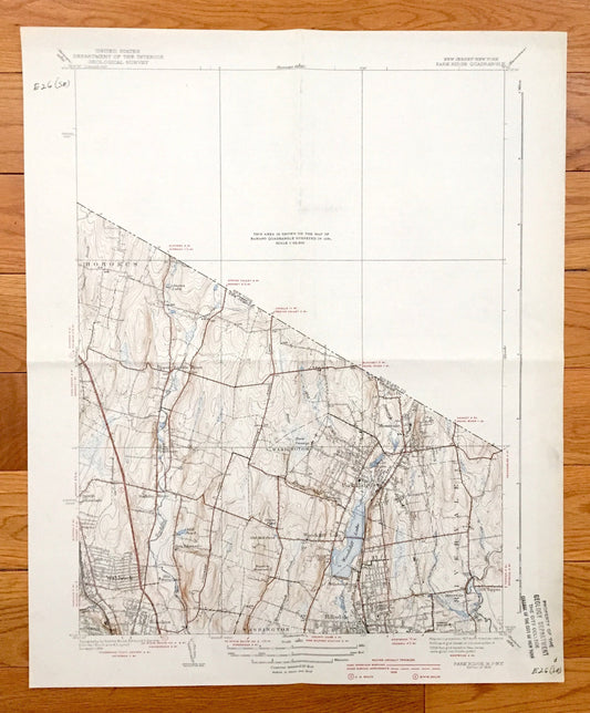 Antique Park Ridge, New Jersey 1939 US Geological Survey Map – Bergen County, Montvale, Hohokus, Woodcliff Lake, Washington, Rivervale, NJ