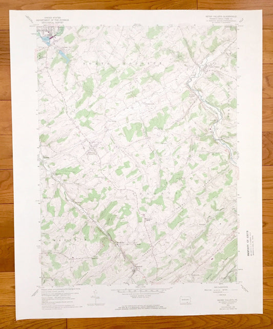 Antique Seven Valleys, Pennsylvania 1953 US Geological Survey Topographic Map – York County, Codorus, North Codorus, Manheim, Springfield
