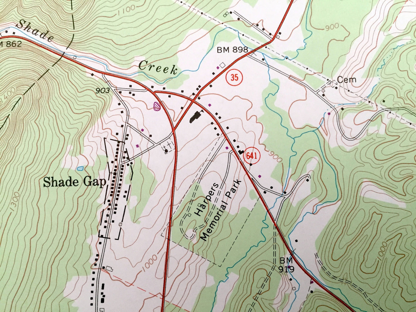 Antique Shade Gap, Pennsylvania 1966 US Geological Survey Topographic Map – Huntingdon County, Franklin County, Cromwell, Fannett, Dublin