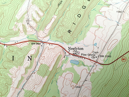 Antique Shade Gap, Pennsylvania 1966 US Geological Survey Topographic Map – Huntingdon County, Franklin County, Cromwell, Fannett, Dublin