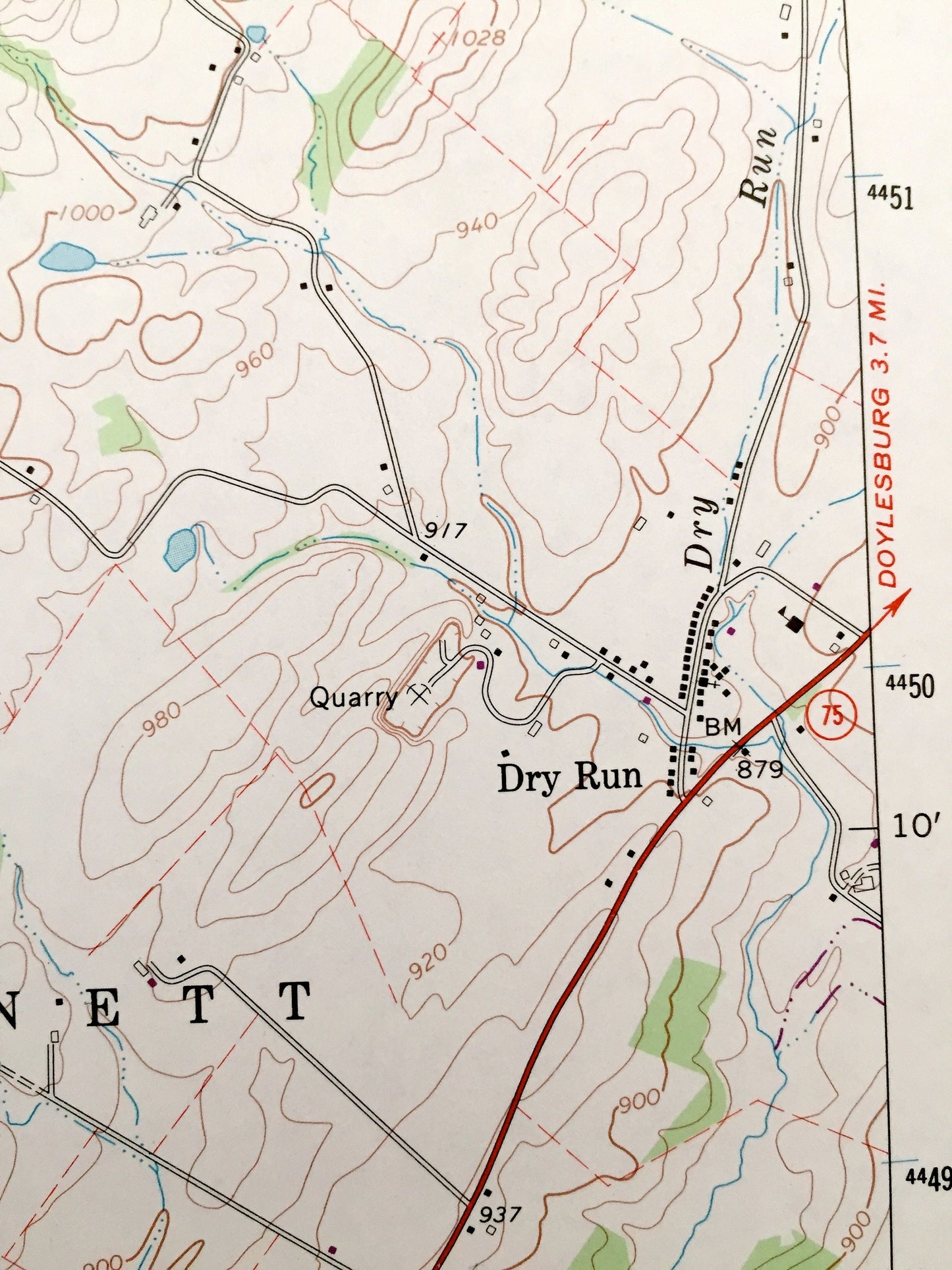 Antique Shade Gap, Pennsylvania 1966 US Geological Survey Topographic Map – Huntingdon County, Franklin County, Cromwell, Fannett, Dublin
