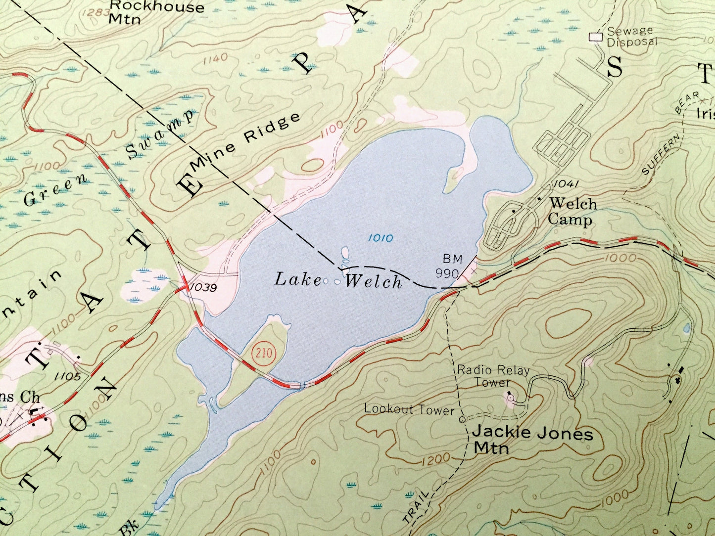 Antique Thiells, New York 1955 US Geological Survey Topographic Map – Rockland County, Haverstraw, Ramapo, Clarkstown, Palisades, Tuxedo, NY