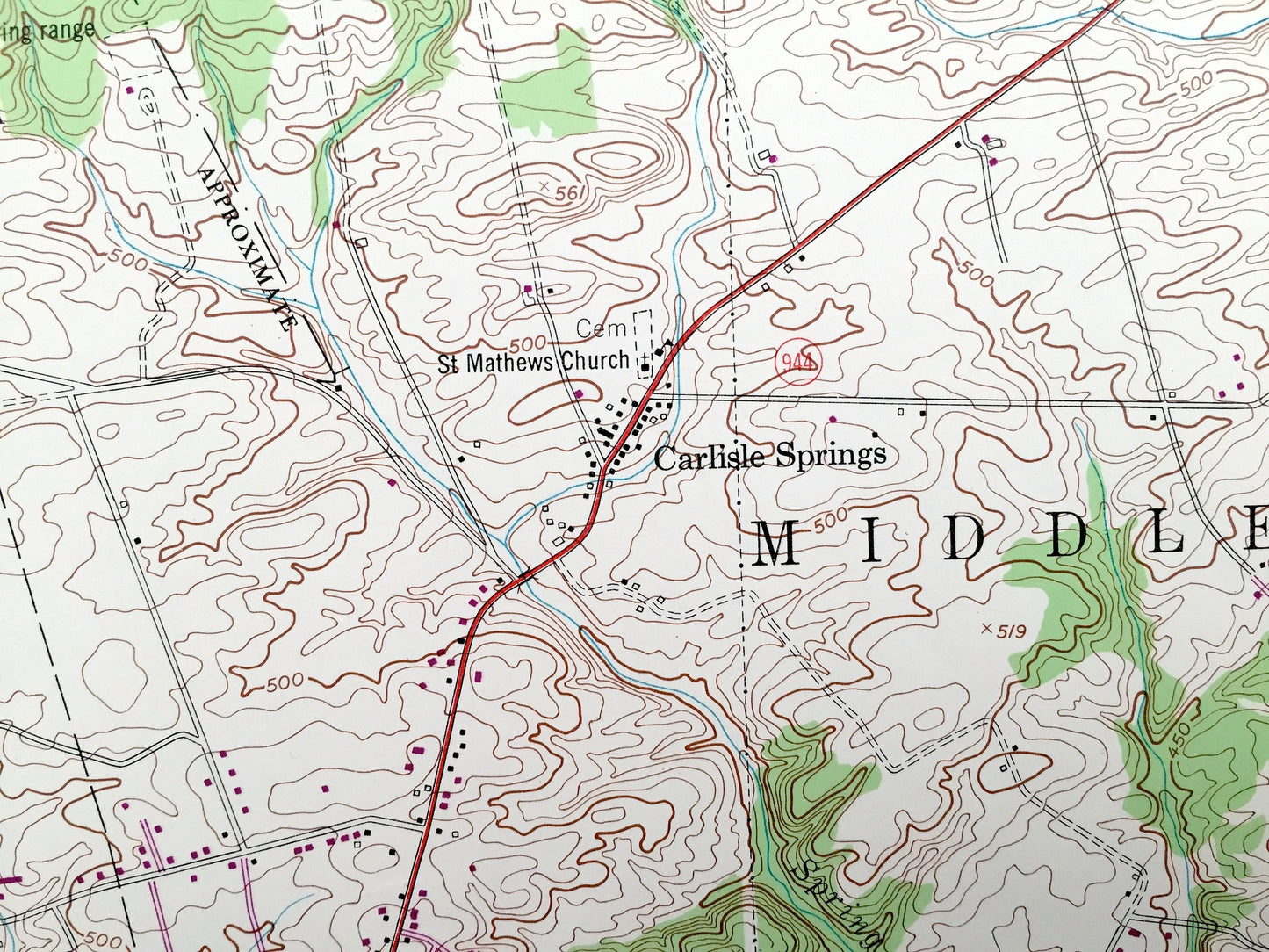 Antique Shermans Dale, Pennsylvania 1952 US Geological Survey Topographic Map – Perry County, Cumberland County, Carroll, North Middleton