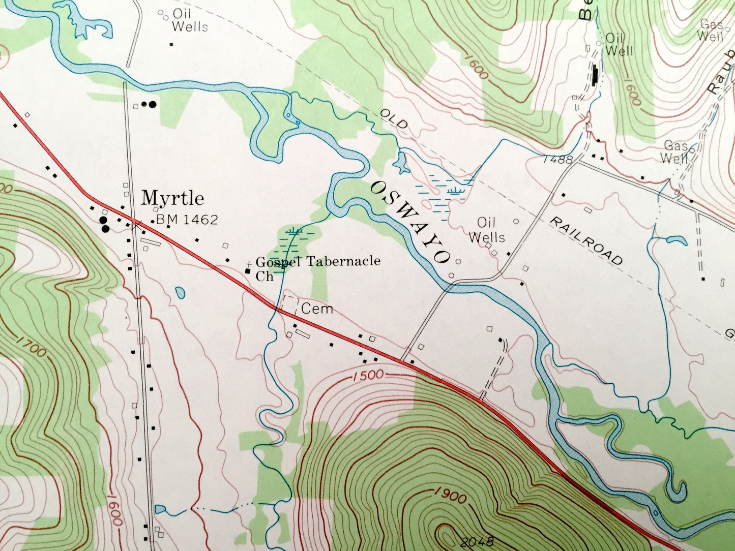 Antique Shinglehouse, Pennsylvania - New York 1969 US Geological Survey Topographic Map – McKean County, Potter County PA Allegany County NY