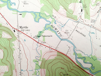 Antique Shinglehouse, Pennsylvania - New York 1969 US Geological Survey Topographic Map – McKean County, Potter County PA Allegany County NY