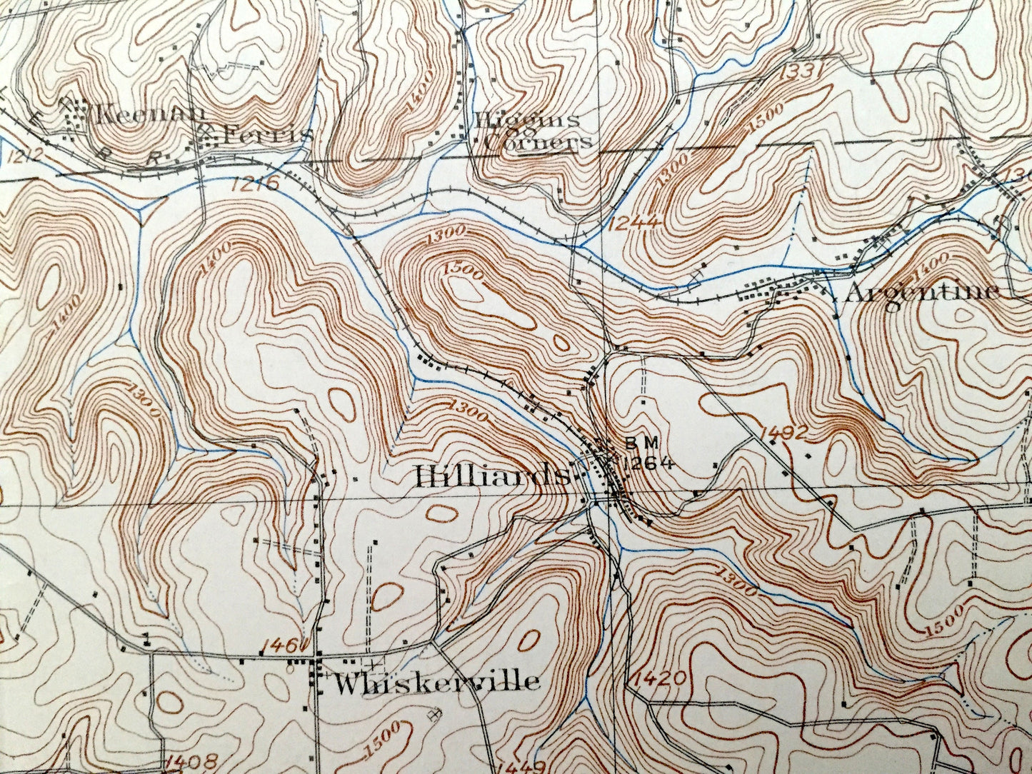 Antique Hilliards, Pennsylvania 1912 US Geological Survey Topographic Map – Butler, Venango County, Murrinsville, Clintonville, Glade Dam PA