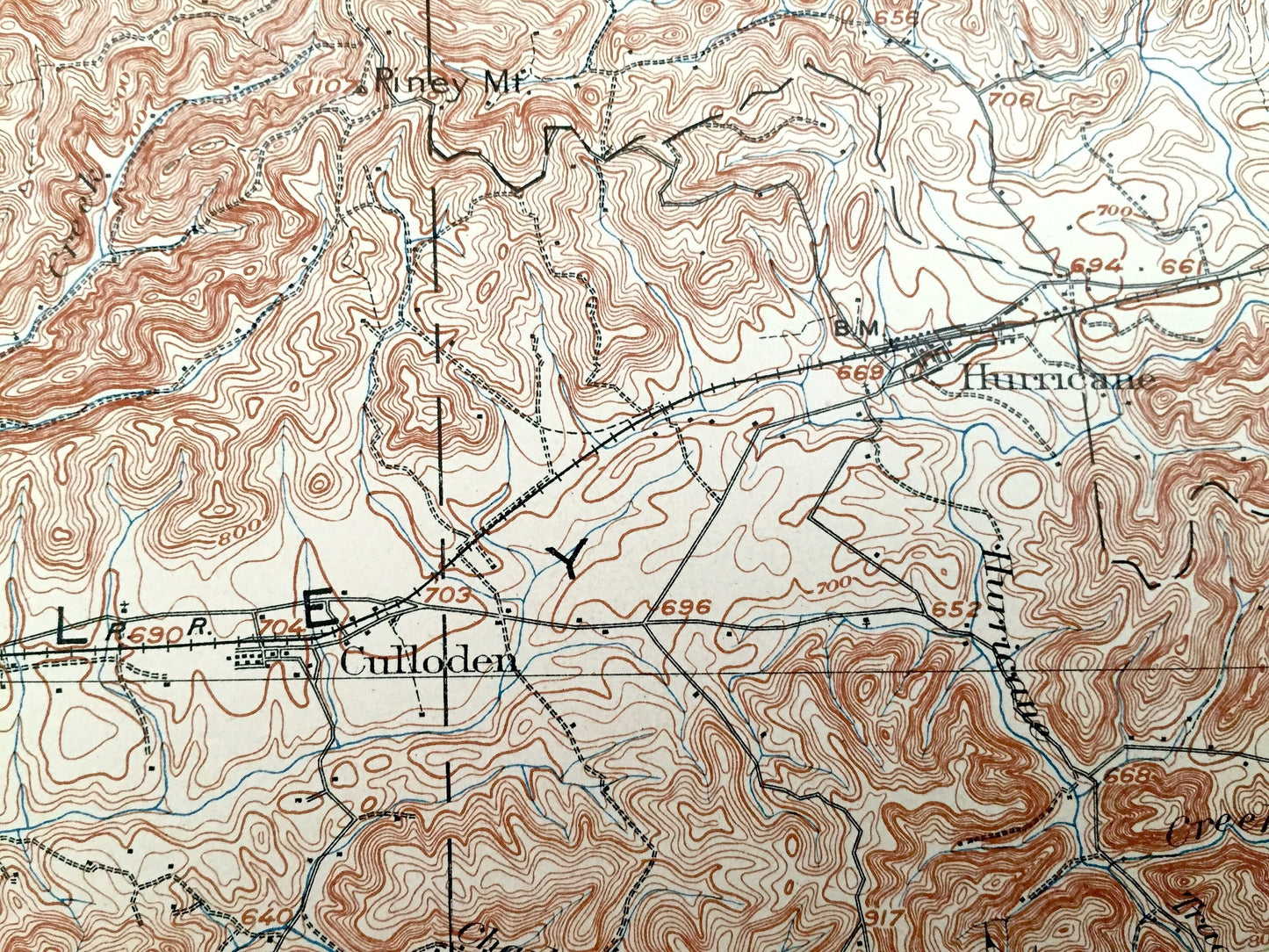 Antique Milton, West Virginia 1902 US Geological Survey Topographic Map – Cabell County, Barboursville, Teays Valley, Carroll, Butler, Grant