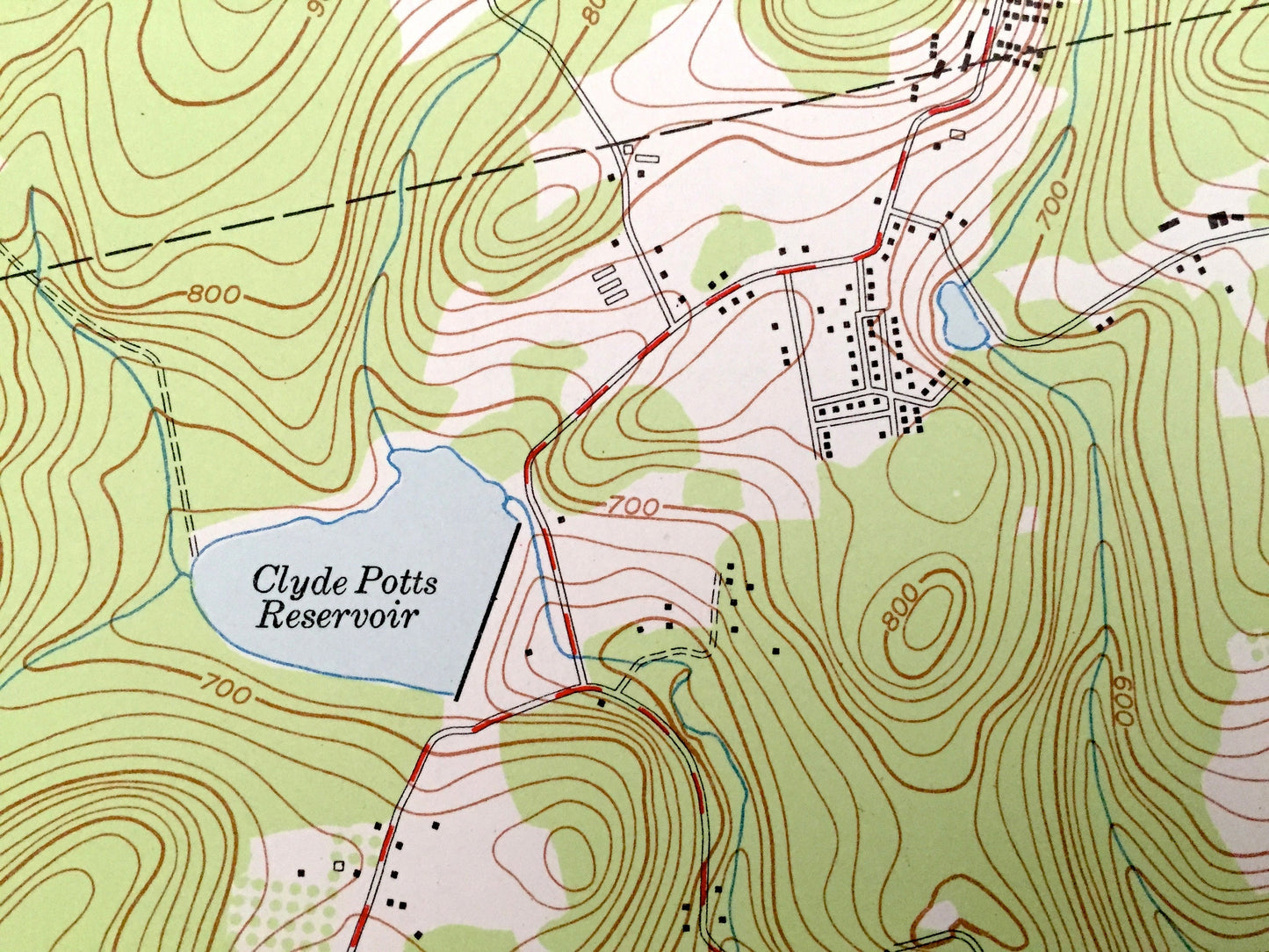 Antique Mendham, New Jersey 1954 US Geological Survey Topographic Map – Morris, Somerset County, Randolph, Denville, Morris, Harding, NJ