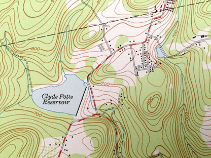 Antique Mendham, New Jersey 1954 US Geological Survey Topographic Map – Morris, Somerset County, Randolph, Denville, Morris, Harding, NJ