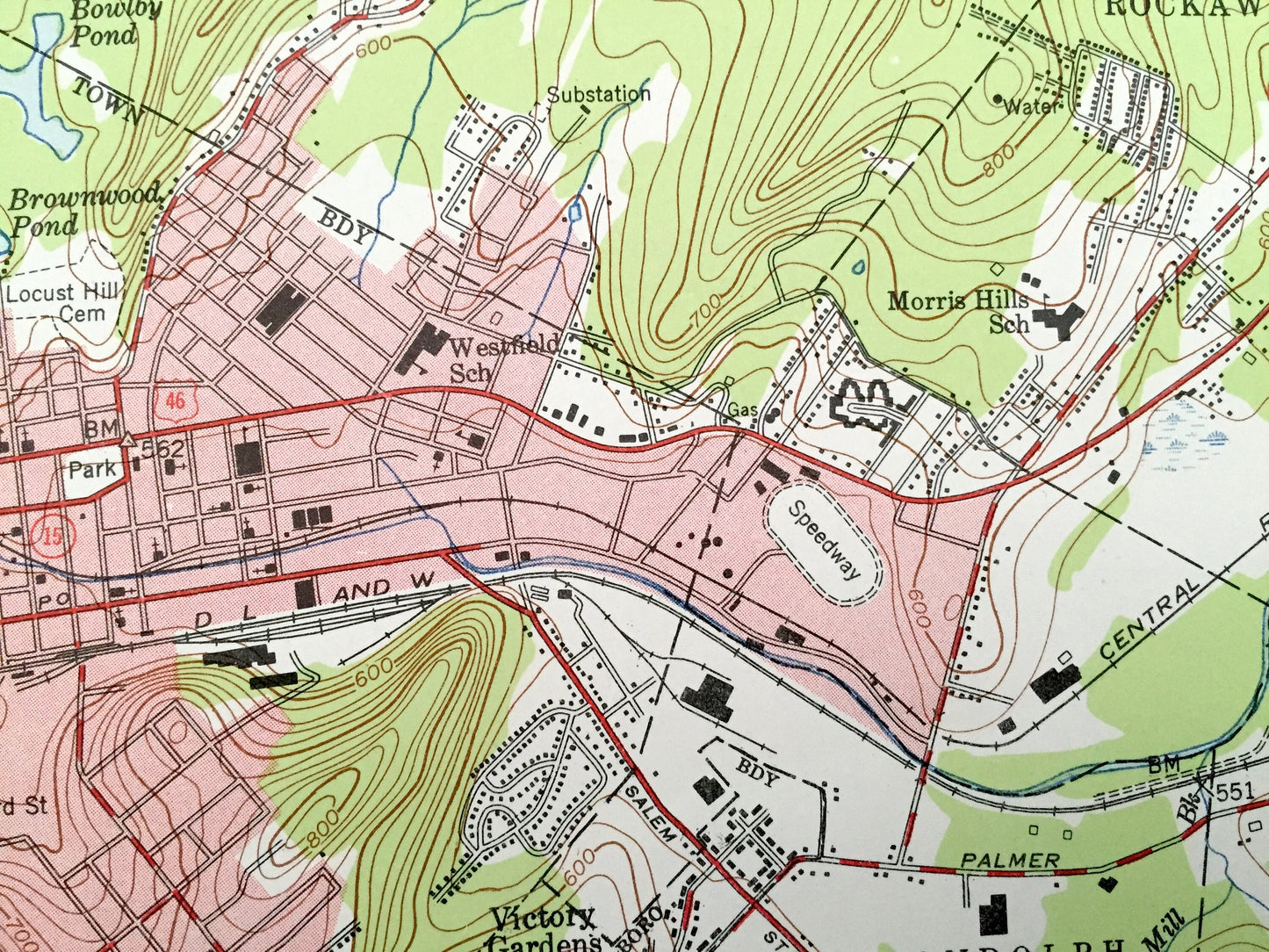 Antique Dover, New Jersey 1954 US Geological Survey Topographic Map – Morris, Sussex County, Jefferson, Rockaway, Roxbury, Denville, Wharton