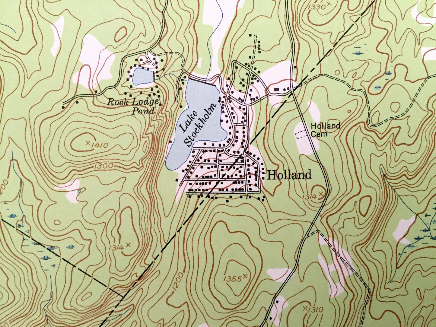 Antique Franklin, New Jersey 1954 US Geological Survey Topographic Map – Sussex, Morris, Passiac County, Sparta, Jefferson, Ogdensburg, NJ