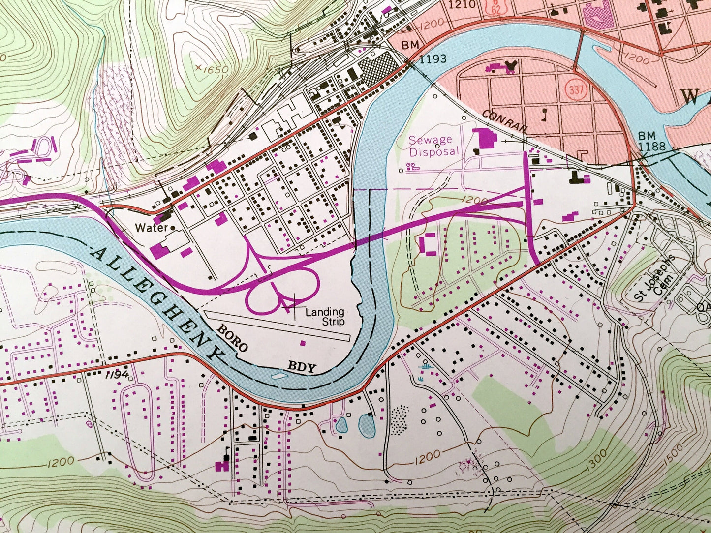 Antique Warren, Pennsylvania 1954 US Geological Survey Topographic Map – Warren County, Conewango, Pleasant, Watson, Mead, Glade, Starbrick