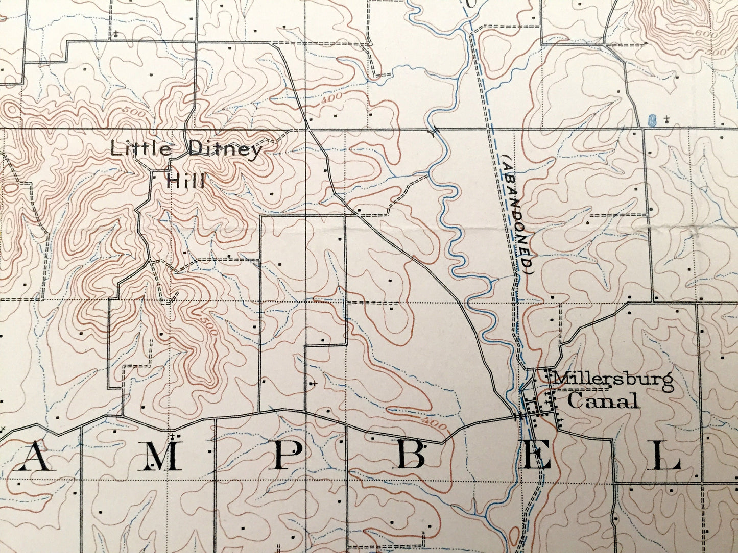 Antique Boonville, Indiana 1902 US Geological Survey Topographic Map – Pike, Warrick, Gibson & Vanderburg County, Lynnville, Elberfeld, IN