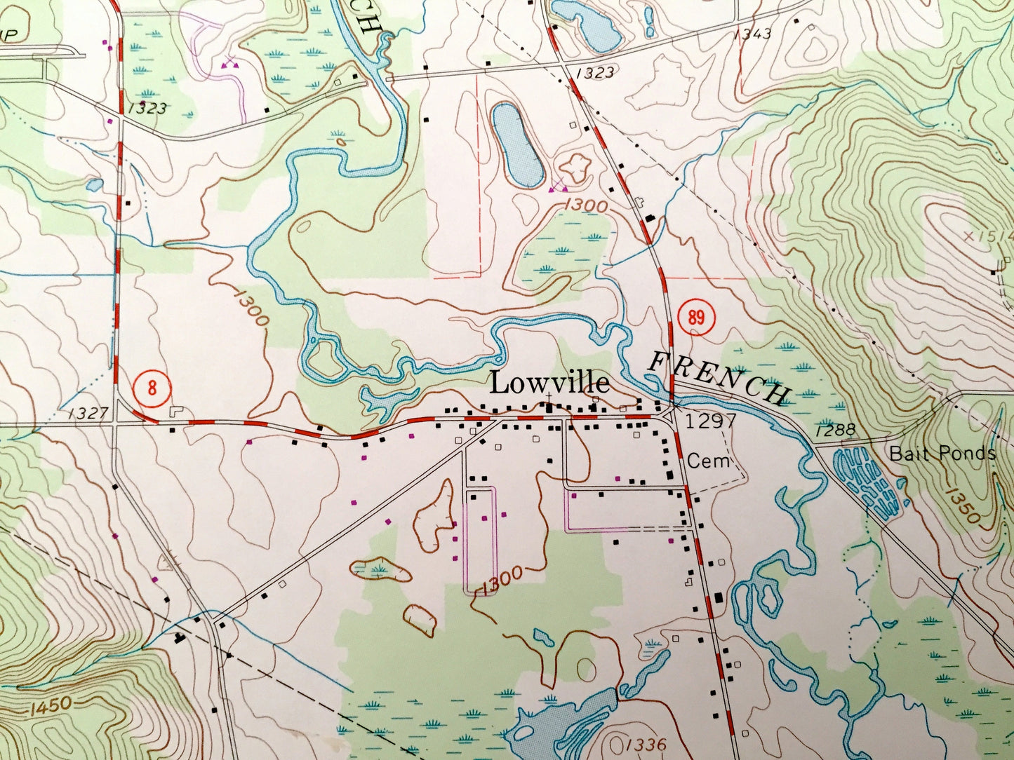 Antique Wattsburg, Pennsylvania 1960 US Geological Survey Topographic Map – Greenfield, Lowville, Erie County, Chautauqua County, New York,