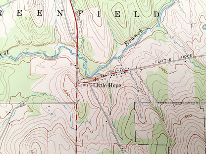 Antique Wattsburg, Pennsylvania 1960 US Geological Survey Topographic Map – Greenfield, Lowville, Erie County, Chautauqua County, New York,