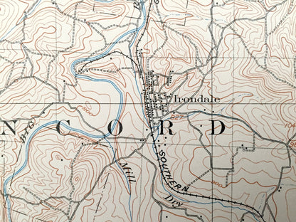 Antique Bonneterre, Missouri 1905 US Geological Survey Topographic Map – Washington, St Francois County, Desloge, Flat River, Central, MO