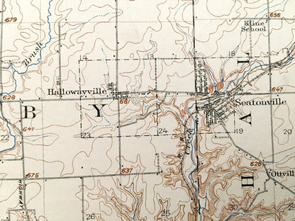 Antique Hennepin, Illinois 1911 US Geological Survey Topographic Map – Princeton, Malden, Seatonville, Depue, Dover, Bond & Putnam County IL
