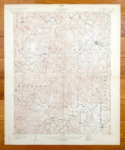 Antique Potosi, Missouri 1906 US Geological Survey Topographic Map – Washington County, Caledonia, Belgrade, Palmer, Shirley, Sunlight