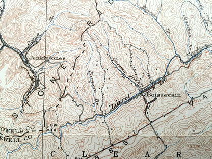 Antique Bramwell, West Virginia 1924 US Geological Survey Topographic Map – Mercer County, Northfork, Bluestone, Rolfe, McDowell, Clear Fork