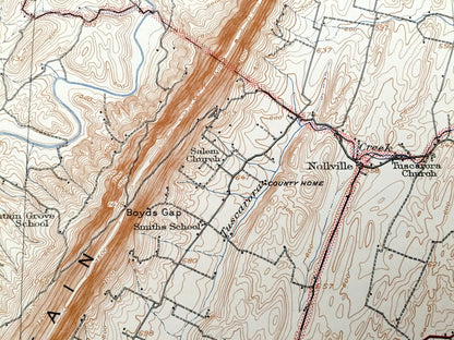Antique Gerrardstown, West Virginia 1943 US Geological Survey Topographic Map – Berkeley County, Hedgesville, Inwood, Clearbrook, Cedar Hill