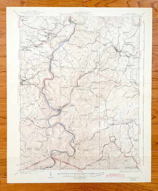 Antique Kingwood, West Virginia 1925 US Geological Survey Topographic Map – Preston County, Manown, Snider, Manheim, Freeport Amboy Erwin WV