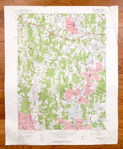 Antique Park Ridge, New Jersey 1955 US Geological Survey Topographic Map – Spring Valley, Monsey, Montvale, Saddle River Ramapo New York NJ