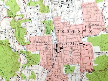 Antique Park Ridge, New Jersey 1955 US Geological Survey Topographic Map – Spring Valley, Monsey, Montvale, Saddle River Ramapo New York NJ
