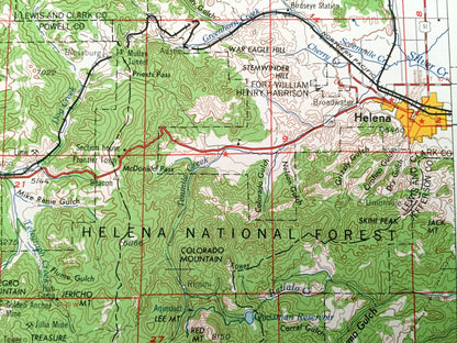 Antique Butte, Montana 1962 US Geological Survey Topographic Map – Helena, Deer Lodge, Anaconda, Boulder, Missoula, Continental Divide, MT