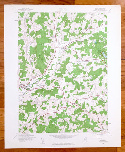 Antique Morris, New York 1943 US Geological Survey Topographic Map – Otsego County, New Lisbon, Elm Grove, Laurens, Pittsfield, Stetsonville