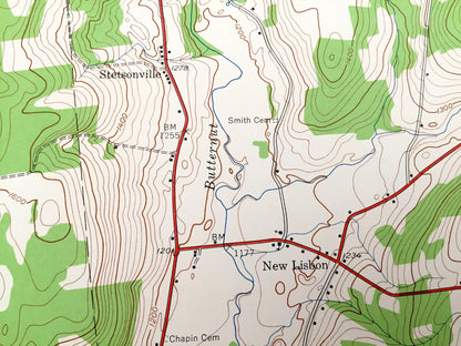 Antique Morris, New York 1943 US Geological Survey Topographic Map – Otsego County, New Lisbon, Elm Grove, Laurens, Pittsfield, Stetsonville